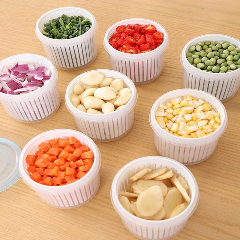 Double Layer Vegetables Sealed Keeper Fresh Storage Box Vegetable Storage Box