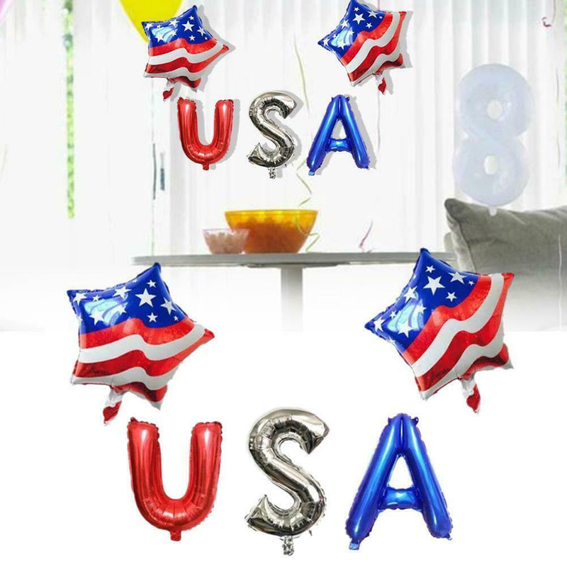 4th Of July Balloons American Independence Day Hanging Balloon Decor Letter E6E2