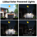 120LED Solar Wall Light 3 Modes Waterproof Folding Deform Induction Outdoor Lamp