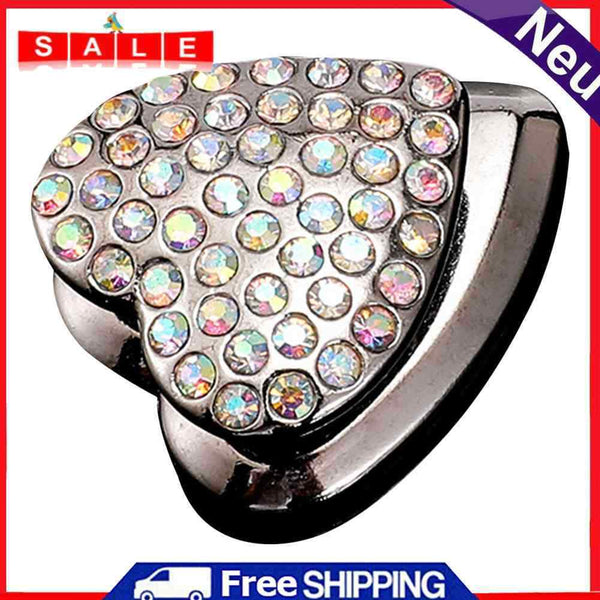 Love Heart Rhinestone Adhesive Car Hook Organizer Storage Hanger Car Indoor