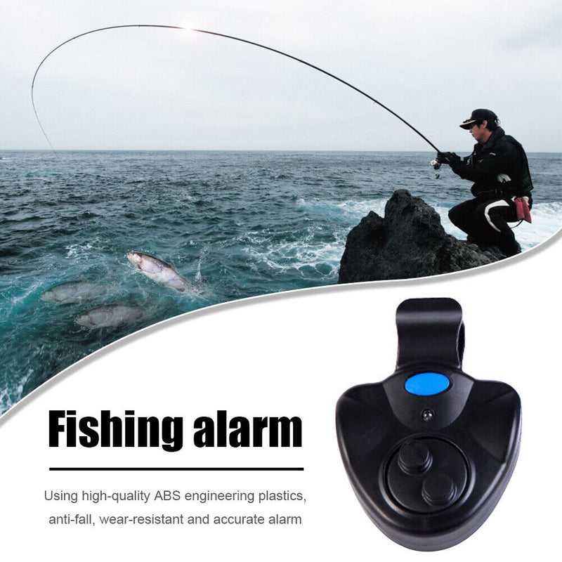 Electronic Buzzer Night Indicator Alert Light LED Fishing Fish Bite Finder Alarm