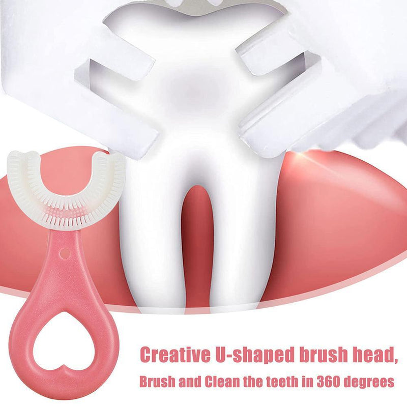 Silicone U-shaped Toothbrush 360 Degree Soft Brush for Kids (4pcs)