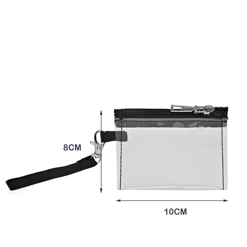 Beach Transparent Cosmetic Bag Women Mini PVC Clear Zipper Clutch Beauty Case