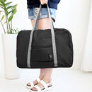 Solid Color Waterproof Foldable Travel Bags Portable Luggage Bag (Black) Newly