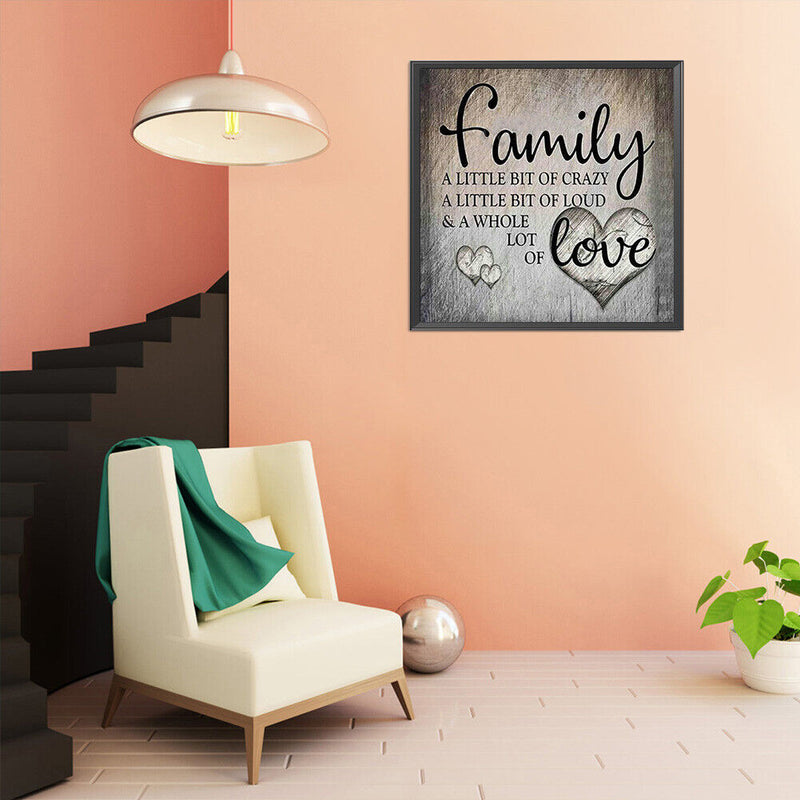 5D Diamond Painting Kit DIY Family Love Full Square Drill Mosaic Wall Picture