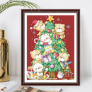 Full Embroidery Cross Stitch Set Needlework Kit 11CT Christmas Trees Artwork