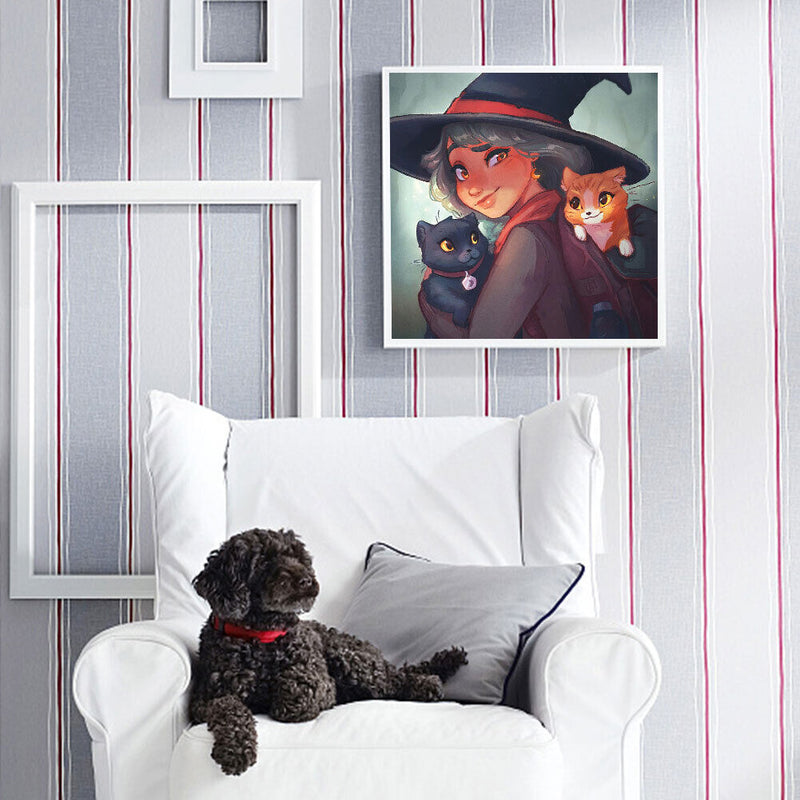 Witch Girl Diamond Painting Kits Full Round Drill Home Wall Decor Art Craft