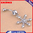 Way Women Crystal Swimming Navel Ring Belly Body Piercing Bar Button