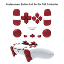 For DualSense Replacement Button Full Set for PS5 Controller Parts (Red)