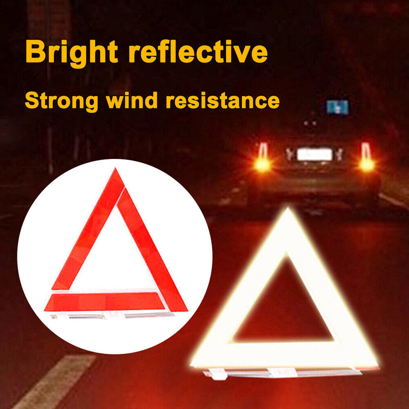 Foldable Tripod Reflector Emergency Breakdown Triangle Reflective Warning S