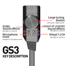 GS3 7.1 Channel Sound Card Adapter External USB Audio 3.5mm Headset for PC