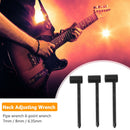3pcs 7/8/6.35mm Guitar Pipe Hexagon Socket Metal Truss Rod Wrench (Black) Newly