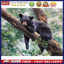 5D DIY Diamond Painting Black Bear Full Round Drill Wall Home Decoration Cr