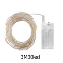 30LED Fairy Lights Copper Wire Battery Box Garland Flower Bouquet String Light