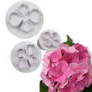 3Pcs / Set Hydrangea Fondant Cake Decorating Sugarcraft Cookie Cutters F7B1
