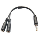Audio Male to 2 Female Aux Cable Headphone Splitter for Phone  Stereo Adapter