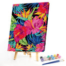 Flowers Leaves Oil Paint By Numbers Kit DIY Home Decoration Gift Wall Pictu