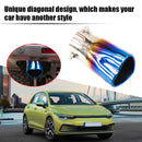 Stainless Steel Car Exhaust Tip Bolt-on Heart Edge 2.5 inch Inlet (Blue) Newly