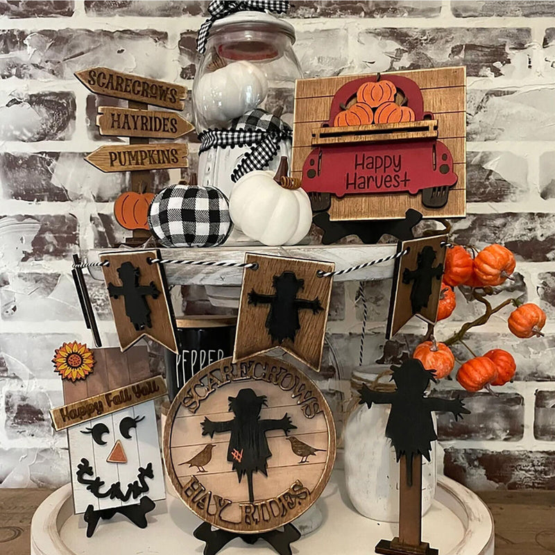 Wooden Layer Trays Decorative Sign Durable Farm Style Crafts Holiday Party Gifts