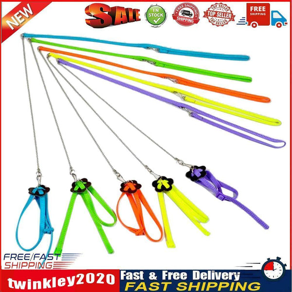 Bird Parrot Adjustable Harness & Leash Anti-bite Multicolor Light Soft  Newly