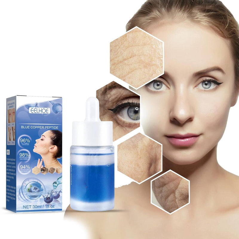 Blue Copper Peptide Capsule Essence Facial Serum Repair Moisture Skin Care\