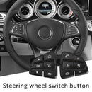 2pcs Steering Wheel Button for Mercedes C Class W205/GLC Class W253 (Black)