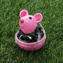 Container Cat Feeder Food Rolling Leakage Dispenser Mouse Shape Pet Feeder Bowl