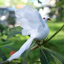 White Foam Artificial Feather Wings Simulation Pigeon Wedding Decor Spread