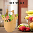 16pcs Leaf Fruit Forks Set Snack Desert Salad Picks w/ Bucket (Light Brown)
