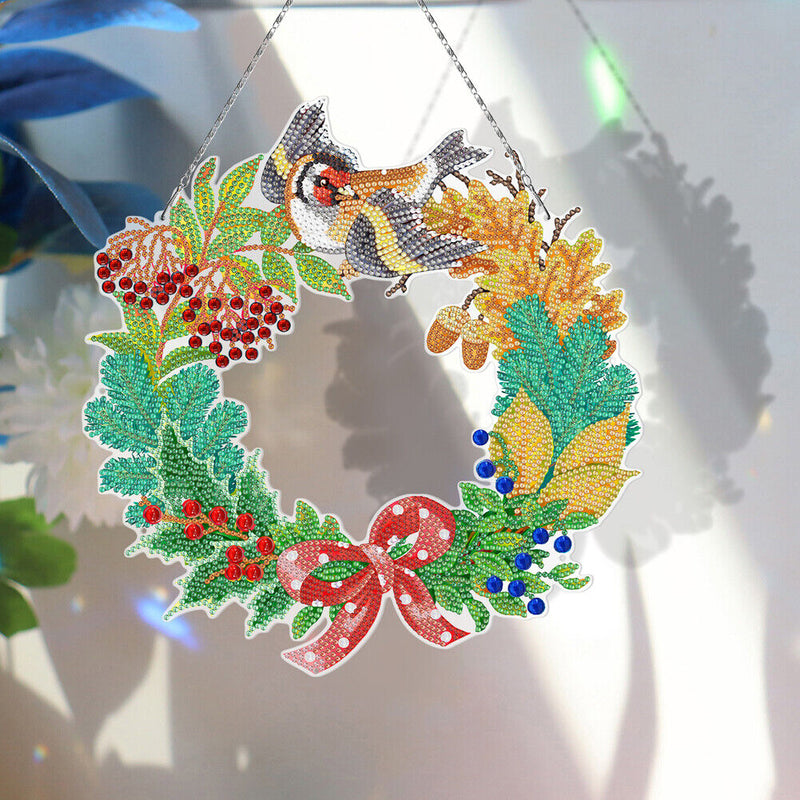 Flowers Birds Diamond Painting Garland Pendant Decor DIY Handmade Craft (YH40