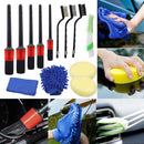 13pcs Car Automobile Detail Cleaning Brush Cleaner Air Outlet Rim Dust Remo