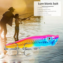 12g Popper Fishing Lure Treble Hook Artificial Hard Bait 9.5cm Jerkbait (A)