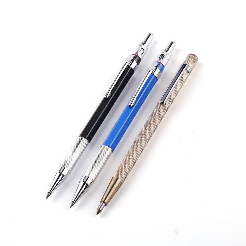 2pcs Carpenter Pencil with Marker Pen Refills for Glass Ceramics Woodworker