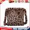 Leopard Crossbody Handbag Women Plush Retro Shoulder Messenger Bag (Brown)