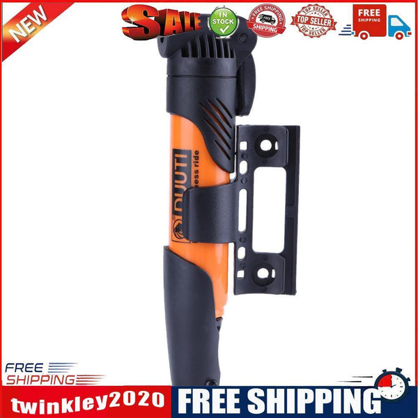 Portable Folding Bicycle Air Pump Inflator for Presta Schrader Valve Orange