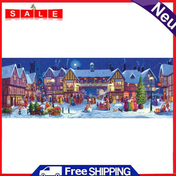 Diamond Embroidery House Snow Drawing Kit DIY Rhinestone Mosaic for Wall Gift