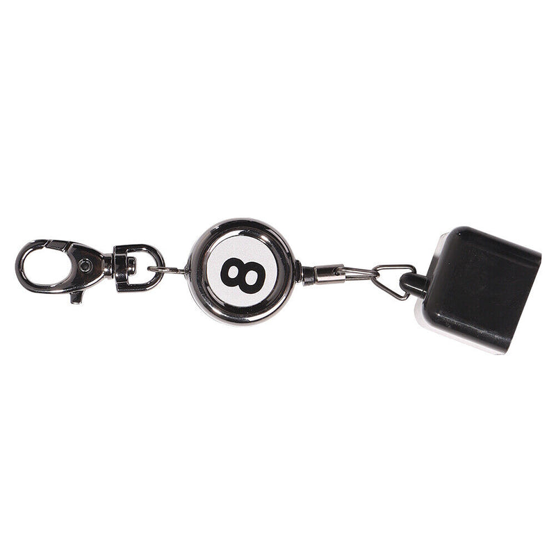 Retractable Billiards Pool Cue Chalk Holder Clips Keys Chain Snooker Access