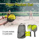 2pcs Pickle Paddles Rackets + 4 Balls Lightweight Outdoor Indoor Sports Racquet