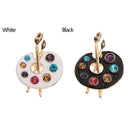 Alloy Jewelry Coat Pin Drawing Plate Brooch Rhinestone Creative Enamel