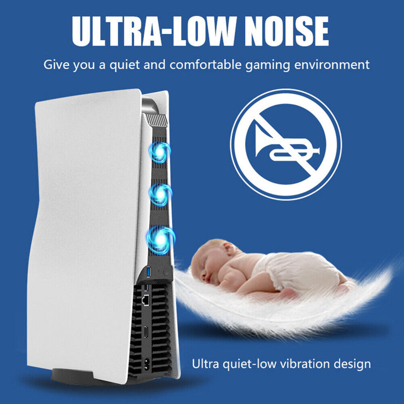 Cooling Fan for Sony Play Station PS 5 Upright Stand Game Controller Console