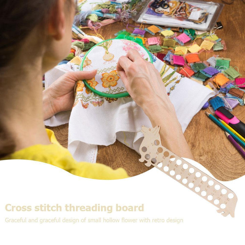 3pcs Wooden Carved Cross Stitch Thread Board (Dog)