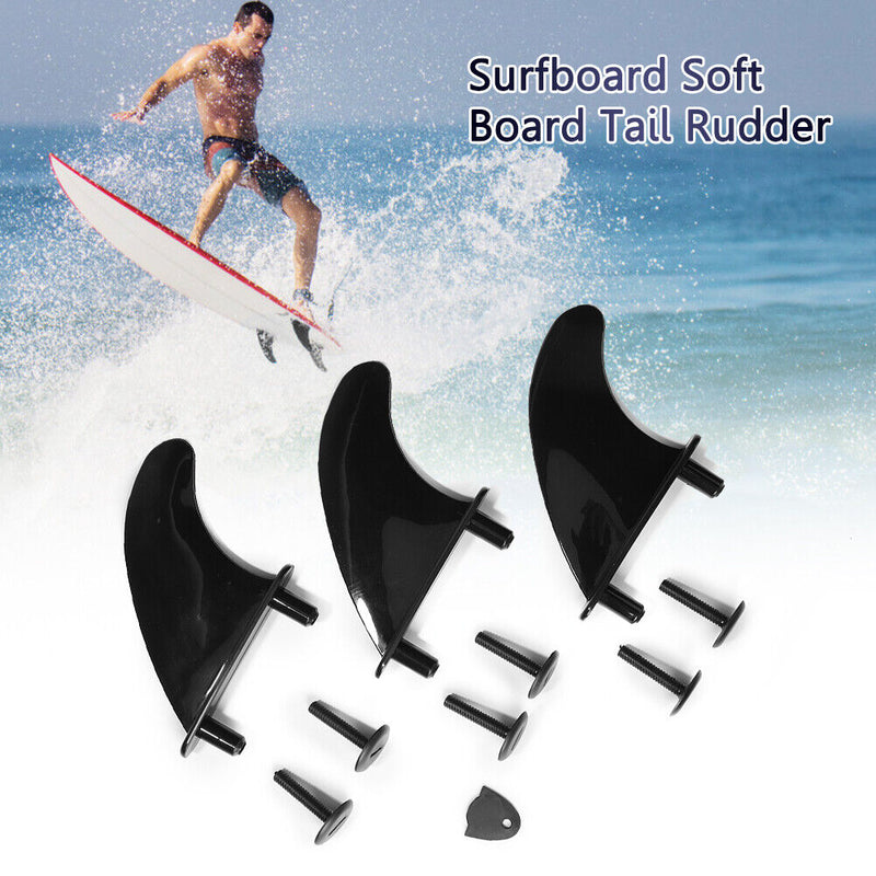 3pcs Soft Surf Fin for Surfboard Softboard Stand Up Paddle Board Accessorie