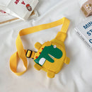Kids Chest Bag Cute Fanny Cartoon Cross-body Money Pouch (Yellow Dinosaur)