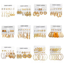 Women Women Gift Earrings Jewelry Drop Earrings Set Geometric Zircon Earring