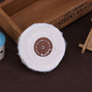 White Cotton Lint Cloth Wood Metal Mirror Polishing Buffing Wheel(100mm)
