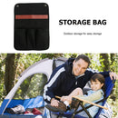 Fishing Chair Armrest Bag Hanging Storage Pouch for Outdoor Camping (Black)