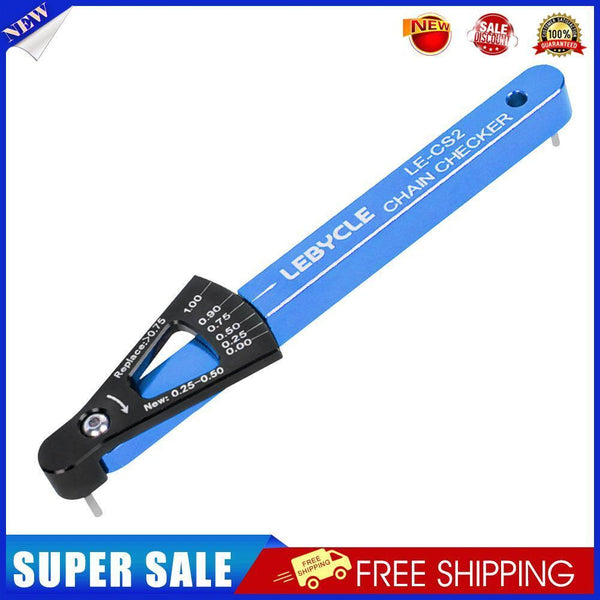 Lebycle MTB Road Bike Chain Wear Indicator Tool Bicycle Chain Gauge (Blue)