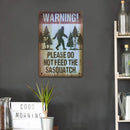 Sasquatch Warning Metal Plate Tin Sign for Bar Pub Club Cafe Wall Art Decor