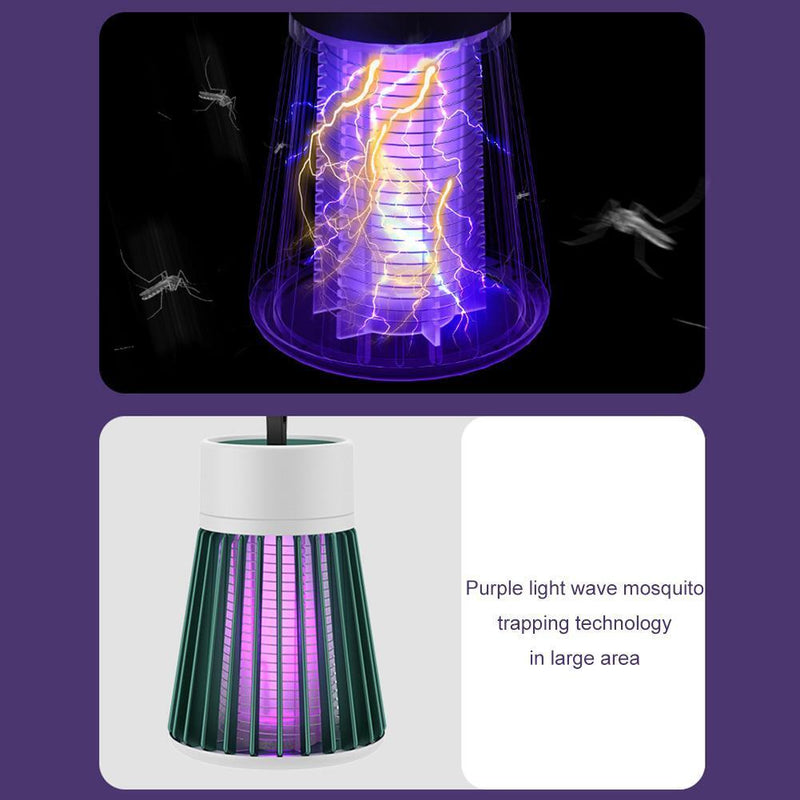 Electric Mosquito Kill Lamp LED Light Home Fly Bug Insect Trap (USB Green)