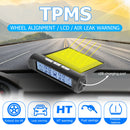 Solar Car TPMS Black White Screen 4 Sensor Tire Pressure Monitoring Alarm S